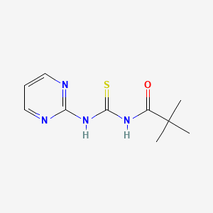 molecular formula C10H14N4OS B3997976 2,2-dimethyl-N-(pyrimidin-2-ylcarbamothioyl)propanamide 