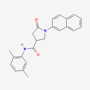 molecular formula C23H22N2O2 B3997985 N-(2,5-dimethylphenyl)-1-(2-naphthyl)-5-oxo-3-pyrrolidinecarboxamide 