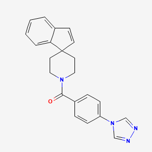 molecular formula C22H20N4O B3998000 1'-[4-(4H-1,2,4-triazol-4-yl)benzoyl]spiro[indene-1,4'-piperidine] 