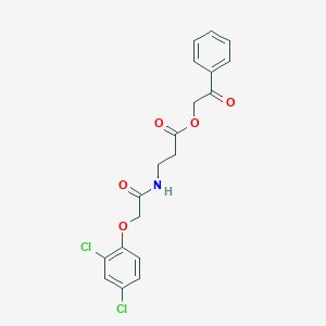 molecular formula C19H17Cl2NO5 B399801 Phenacyl 3-[[2-(2,4-dichlorophenoxy)acetyl]amino]propanoate 