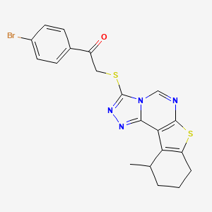 1-(4-bromophenyl)-2-[(11-methyl-8,9,10,11-tetrahydro[1]benzothieno[3,2-e][1,2,4]triazolo[4,3-c]pyrimidin-3-yl)thio]ethanone