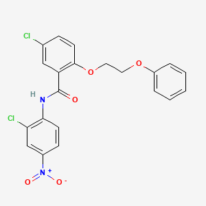 5-chloro-N-(2-chloro-4-nitrophenyl)-2-(2-phenoxyethoxy)benzamide