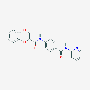 N-{4-[(2-pyridinylamino)carbonyl]phenyl}-2,3-dihydro-1,4-benzodioxine-2-carboxamide