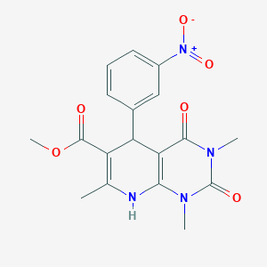 methyl 1,3,7-trimethyl-5-(3-nitrophenyl)-2,4-dioxo-1,2,3,4,5,8-hexahydropyrido[2,3-d]pyrimidine-6-carboxylate