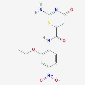 2-AMINO-N~6~-(2-ETHOXY-4-NITROPHENYL)-4-OXO-5,6-DIHYDRO-4H-1,3-THIAZINE-6-CARBOXAMIDE