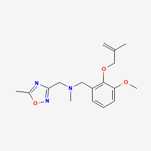 1-{3-methoxy-2-[(2-methylprop-2-en-1-yl)oxy]phenyl}-N-methyl-N-[(5-methyl-1,2,4-oxadiazol-3-yl)methyl]methanamine