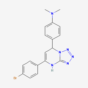 4-[5-(4-bromophenyl)-4,7-dihydrotetrazolo[1,5-a]pyrimidin-7-yl]-N,N-dimethylaniline