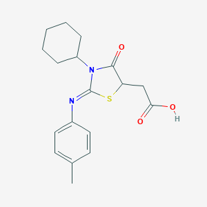{3-Cyclohexyl-2-[(4-methylphenyl)imino]-4-oxo-1,3-thiazolidin-5-yl}acetic acid