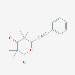 molecular formula C17H18O3 B3998199 3,3,5,5-tetramethyl-6-(phenylethynyl)dihydro-2H-pyran-2,4(3H)-dione 