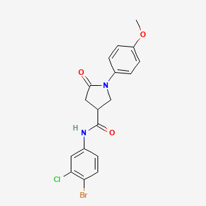 N-(4-bromo-3-chlorophenyl)-1-(4-methoxyphenyl)-5-oxopyrrolidine-3-carboxamide