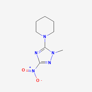 1-(1-methyl-3-nitro-1H-1,2,4-triazol-5-yl)piperidine