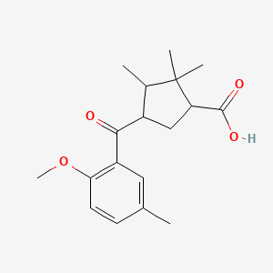 4-(2-methoxy-5-methylbenzoyl)-2,2,3-trimethylcyclopentanecarboxylic acid