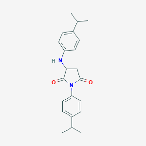 molecular formula C22H26N2O2 B399824 3-(4-Isopropylanilino)-1-(4-isopropylphenyl)-2,5-pyrrolidinedione 