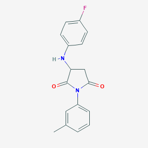 3-(4-Fluoroanilino)-1-(3-methylphenyl)-2,5-pyrrolidinedione