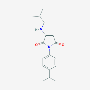 molecular formula C17H24N2O2 B399827 3-(Isobutylamino)-1-(4-isopropylphenyl)-2,5-pyrrolidinedione 