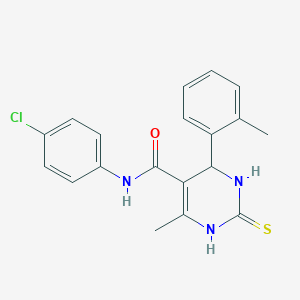 N-(4-chlorophenyl)-6-methyl-4-(2-methylphenyl)-2-sulfanylidene-3,4-dihydro-1H-pyrimidine-5-carboxamide