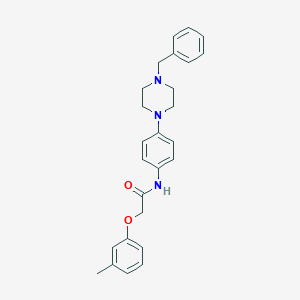 molecular formula C26H29N3O2 B399828 N-[4-(4-benzylpiperazin-1-yl)phenyl]-2-(3-methylphenoxy)acetamide 