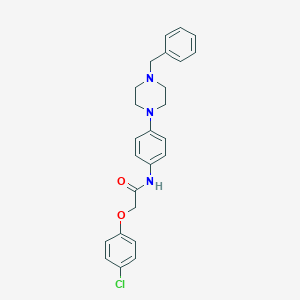 molecular formula C25H26ClN3O2 B399830 N-[4-(4-benzylpiperazin-1-yl)phenyl]-2-(4-chlorophenoxy)acetamide 