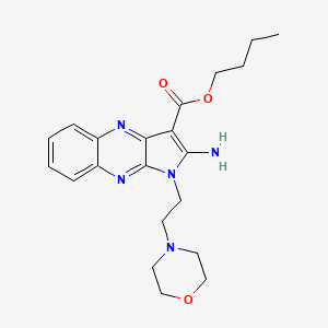 molecular formula C21H27N5O3 B3998310 butyl 2-amino-1-[2-(4-morpholinyl)ethyl]-1H-pyrrolo[2,3-b]quinoxaline-3-carboxylate 