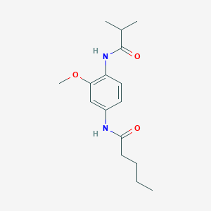 molecular formula C16H24N2O3 B399832 N-[4-(isobutyrylamino)-3-methoxyphenyl]pentanamide 