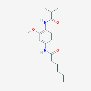 molecular formula C17H26N2O3 B399833 N-[4-(isobutyrylamino)-3-methoxyphenyl]hexanamide CAS No. 637734-27-1