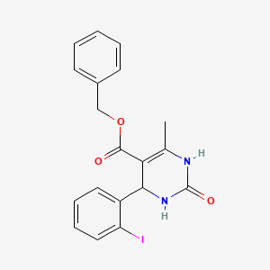 molecular formula C19H17IN2O3 B3998331 benzyl 4-(2-iodophenyl)-6-methyl-2-oxo-3,4-dihydro-1H-pyrimidine-5-carboxylate 