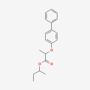 molecular formula C19H22O3 B3998339 sec-butyl 2-(4-biphenylyloxy)propanoate 