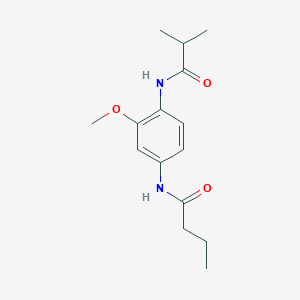 molecular formula C15H22N2O3 B399835 N-[4-(isobutyrylamino)-3-methoxyphenyl]butanamide 