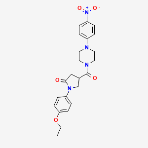 1-(4-ethoxyphenyl)-4-[4-(4-nitrophenyl)piperazine-1-carbonyl]pyrrolidin-2-one