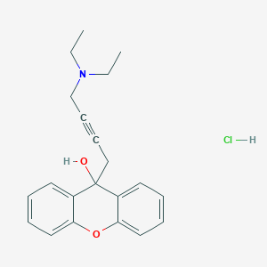 9-[4-(diethylamino)but-2-ynyl]xanthen-9-ol;hydrochloride