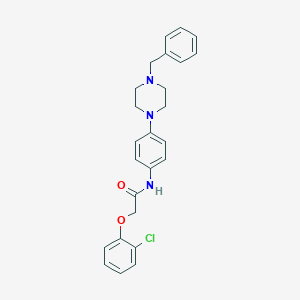 molecular formula C25H26ClN3O2 B399836 N-[4-(4-benzylpiperazin-1-yl)phenyl]-2-(2-chlorophenoxy)acetamide 