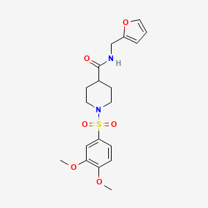 1-[(3,4-dimethoxyphenyl)sulfonyl]-N-(furan-2-ylmethyl)piperidine-4-carboxamide