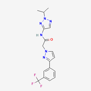 N-(2-isopropyl-2H-1,2,3-triazol-4-yl)-2-{3-[3-(trifluoromethyl)phenyl]-1H-pyrazol-1-yl}acetamide