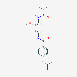 molecular formula C21H26N2O4 B399838 N-[4-(isobutyrylamino)-3-methoxyphenyl]-4-isopropoxybenzamide 