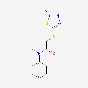 N-Methyl-2-[(5-methyl-1,3,4-thiadiazol-2-yl)sulfanyl]-N-phenylacetamide