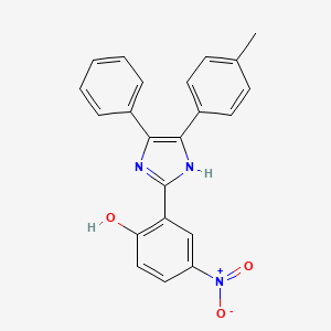 molecular formula C22H17N3O3 B3998416 2-[5-(4-methylphenyl)-4-phenyl-1H-imidazol-2-yl]-4-nitrophenol 