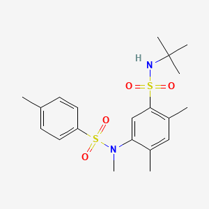 molecular formula C20H28N2O4S2 B3998430 N-tert-butyl-2,4-dimethyl-5-[methyl-(4-methylphenyl)sulfonylamino]benzenesulfonamide 