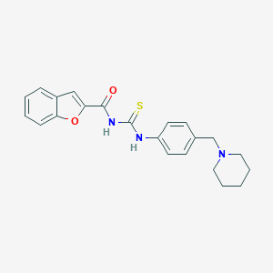 molecular formula C22H23N3O2S B399844 N-[[4-(piperidin-1-ylmethyl)phenyl]carbamothioyl]-1-benzofuran-2-carboxamide CAS No. 637731-58-9