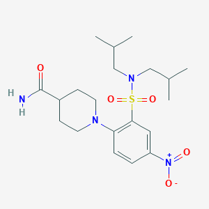 1-{2-[(diisobutylamino)sulfonyl]-4-nitrophenyl}-4-piperidinecarboxamide