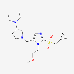 1-{[2-[(cyclopropylmethyl)sulfonyl]-1-(2-methoxyethyl)-1H-imidazol-5-yl]methyl}-N,N-diethyl-3-pyrrolidinamine