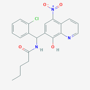 N-[(2-chlorophenyl)(8-hydroxy-5-nitroquinolin-7-yl)methyl]pentanamide