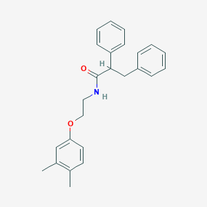 N-[2-(3,4-dimethylphenoxy)ethyl]-2,3-diphenylpropanamide