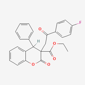 ethyl 3-[2-(4-fluorophenyl)-2-oxoethyl]-2-oxo-4-phenyl-3-chromanecarboxylate