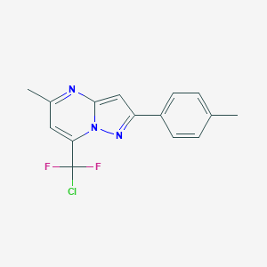 molecular formula C15H12ClF2N3 B399851 7-[Chloro(difluoro)methyl]-5-methyl-2-(4-methylphenyl)pyrazolo[1,5-a]pyrimidine 