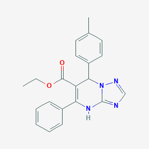 molecular formula C21H20N4O2 B399852 Ethyl 7-(4-methylphenyl)-5-phenyl-4,7-dihydro[1,2,4]triazolo[1,5-a]pyrimidine-6-carboxylate CAS No. 722462-65-9