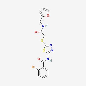 2-bromo-N-[5-({2-[(2-furylmethyl)amino]-2-oxoethyl}thio)-1,3,4-thiadiazol-2-yl]benzamide