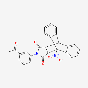 17-(3-Acetylphenyl)-1-nitro-17-azapentacyclo[6.6.5.02,7.09,14.015,19]nonadeca-2,4,6,9,11,13-hexaene-16,18-dione