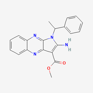 molecular formula C20H18N4O2 B3998544 methyl 2-amino-1-(1-phenylethyl)-1H-pyrrolo[2,3-b]quinoxaline-3-carboxylate 