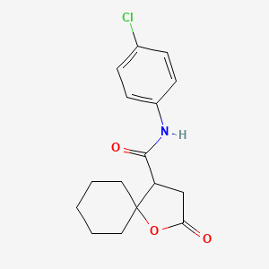 N-(4-chlorophenyl)-2-oxo-1-oxaspiro[4.5]decane-4-carboxamide