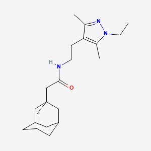 2-(1-adamantyl)-N-[2-(1-ethyl-3,5-dimethyl-1H-pyrazol-4-yl)ethyl]acetamide